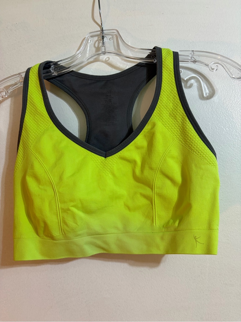 Danskin Neon Lime Green Racerback Sports Bra